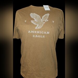 American Eagle Outfitters Men's Brown Graphic Tee